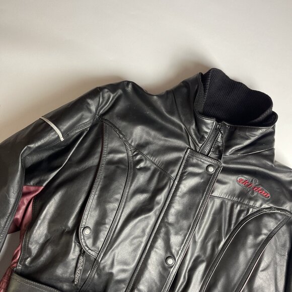 VTG SKI-DOO Racing Genuine Leather Jacket Men's Size L Made in Canada Bombardier - Picture 3 of 16